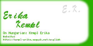 erika kempl business card